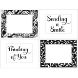 The Crafter's Workshop A2 Sunflowers Vines Frames Stencil (TCW6039) (OUTLET)