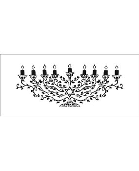 The Crafter's Workshop Menorah Slimline Stencil (TCW2352) (OUTLET)