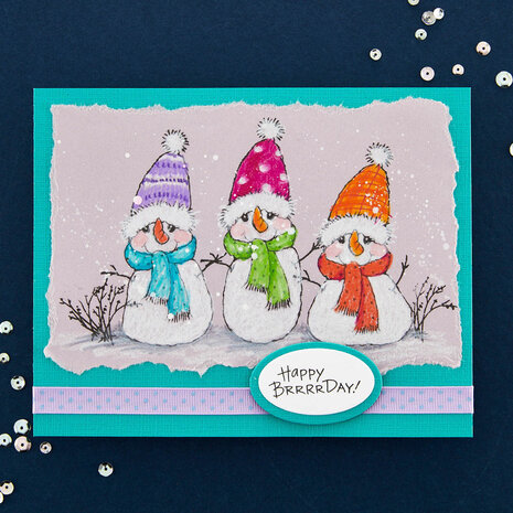 Stampendous! FransFormer Snowy Friends Clear Stamp Set (STP-218) (OUTLET)