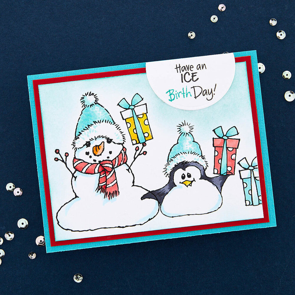 Stampendous! FransFormer Snowy Friends Clear Stamp Set (STP-218) (OUTLET)