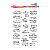 Stampendous! Hugs Sentiments Clear Stamps (STP-203) (OUTLET)