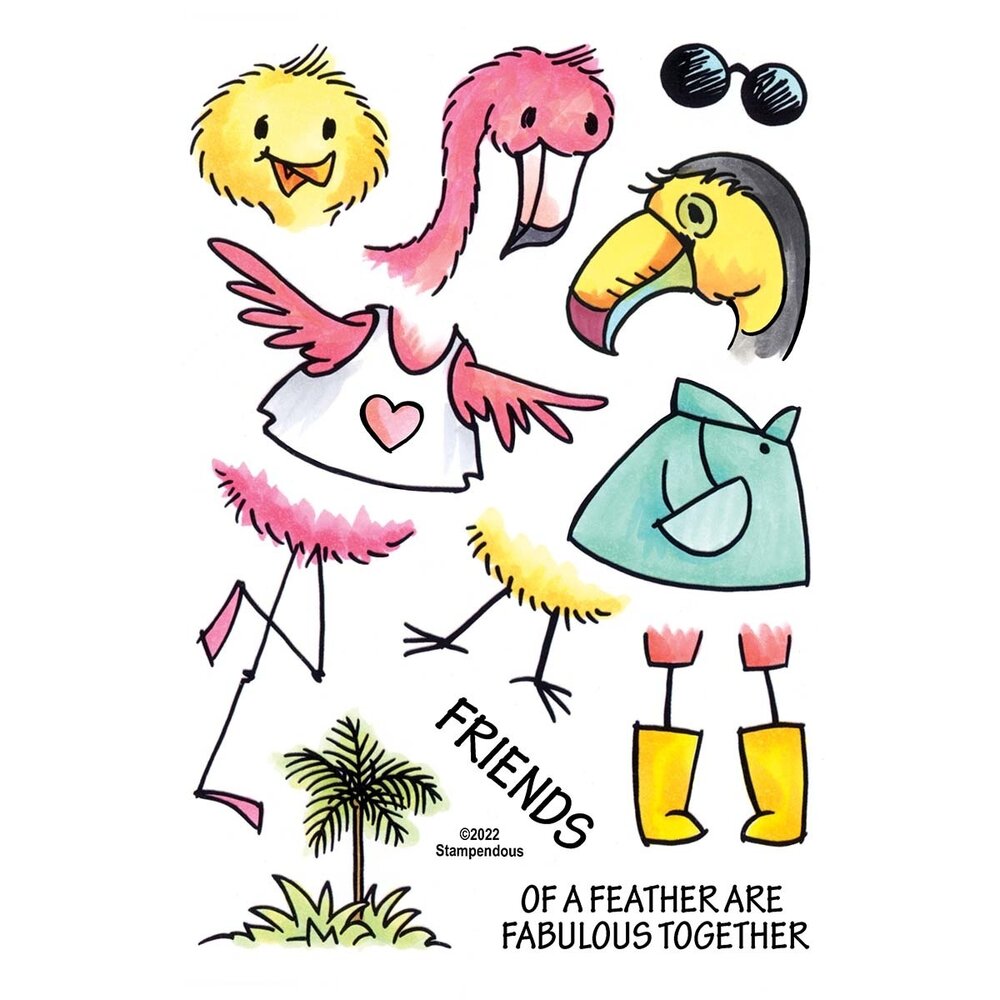 Stampendous! Feathers FransFormer Clear Stamps (STP-173) (OUTLET) Stampendous! Feathers FransFormer Clear Stamps (STP-173) (OUTLET)