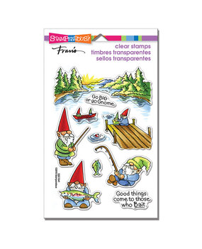 Stampendous! Gnome Fishing Perfectly Clear Stamps (SSC1341) (OUTLET)