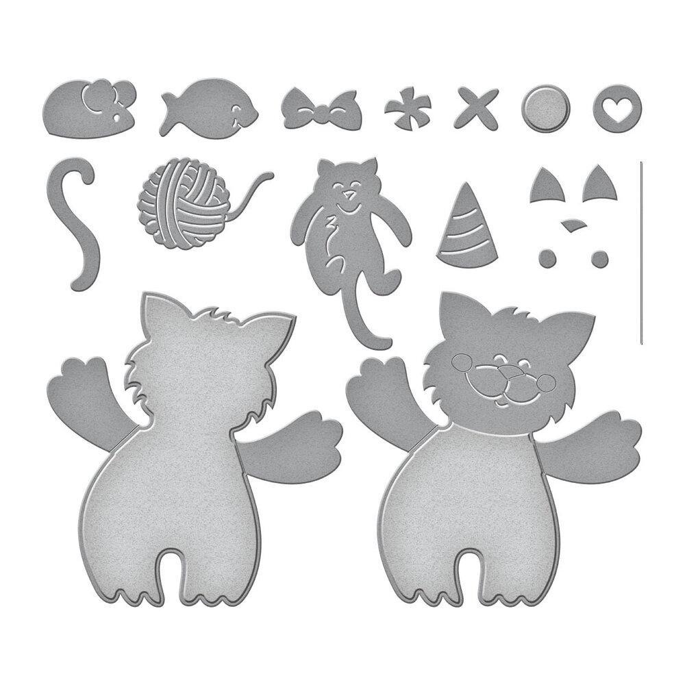 Stampendous! Kitty Hugs Cutting Dies (S5-587) (OUTLET)