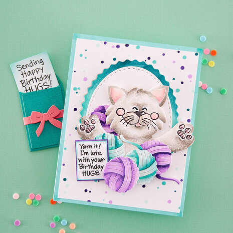 Stampendous! Kitty Hugs Cutting Dies (S5-587) (OUTLET)