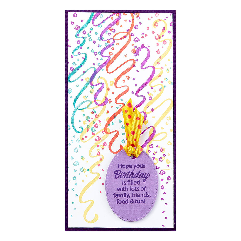 Stampendous! Streamers Cling Rubber Stamp (RSC-034) (OUTLET)