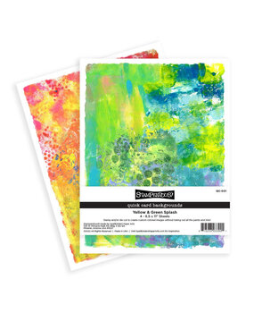 Stampendous! Quick Card Backgrounds Yellow & Green Splash (4pcs) (QC-001) (OUTLET) Stampendous! Quick Card Backgrounds Yellow & Green Splash (4pcs) (QC-001) (OUTLET)