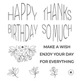 Spellbinders Kaleidoscope Arch Sentiments Clear Stamp (STP-208) (OUTLET)