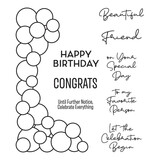 Spellbinders Party Balloon Garland Clear Stamp (STP-199) (OUTLET)