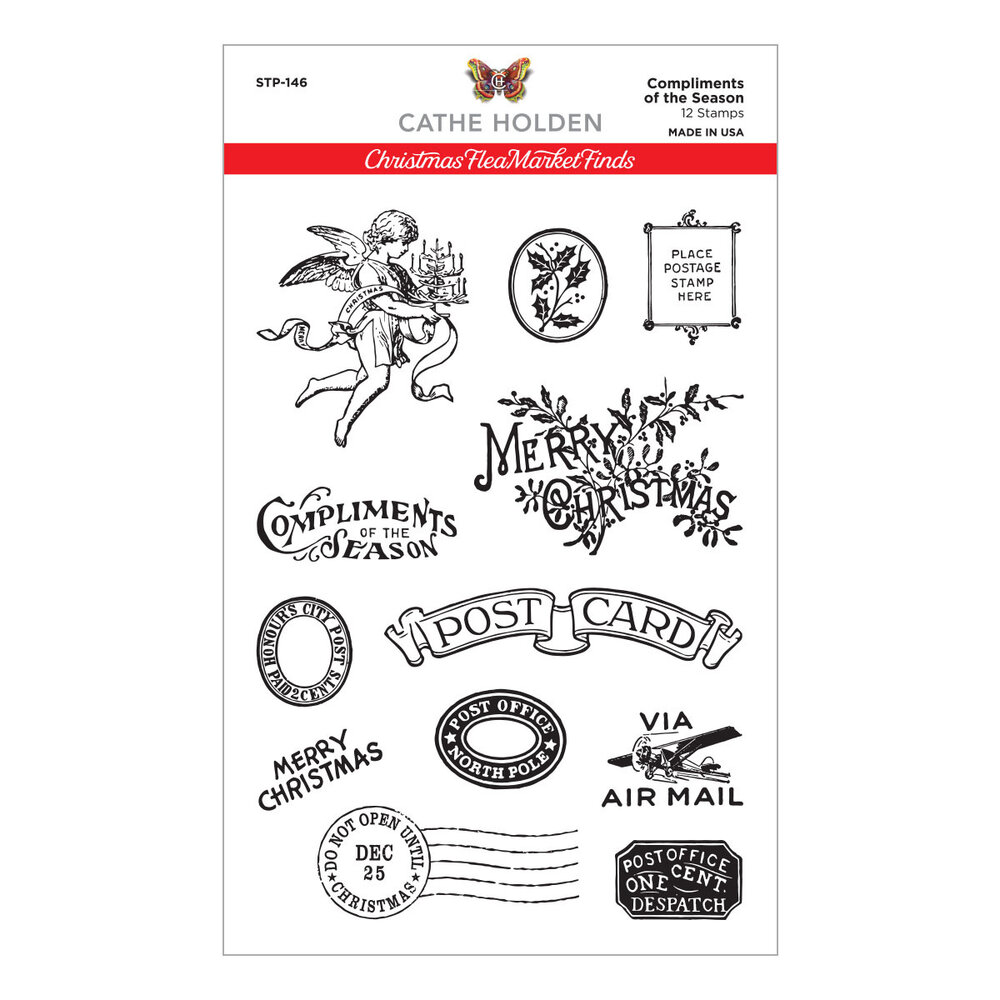 Spellbinders Compliments of the Season Clear Stamps (STP-146) (OUTLET) Spellbinders Compliments of the Season Clear Stamps (STP-146) (OUTLET)