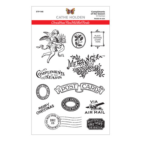 Spellbinders Compliments of the Season Clear Stamps (STP-146) (OUTLET) Spellbinders Compliments of the Season Clear Stamps (STP-146) (OUTLET)