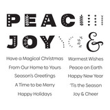 Spellbinders Peace & Joy Clear Stamp (STP-140) (OUTLET)
