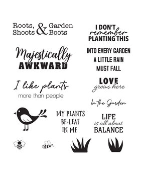 Spellbinders Around the Garden Clear Stamp (STP-123) (OUTLET)