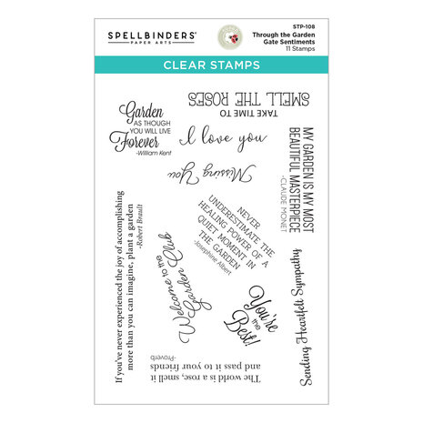 Spellbinders Through the Garden Gate Sentiments Clear Stamp (STP-108) (OUTLET) Spellbinders Through the Garden Gate Sentiments Clear Stamp (STP-108) (OUTLET)