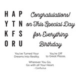 Spellbinders Open Road Sentiments Clear Stamp (STP-066) (OUTLET)