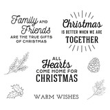 Spellbinders Home for Christmas Sentiments Clear Stamp (STP-057) (OUTLET)
