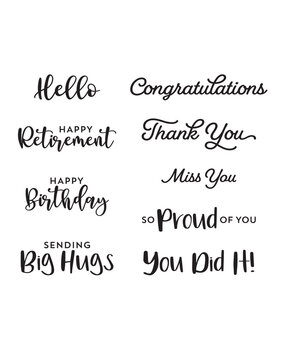 Spellbinders Simple Sentiments Clear Stamp (STP-054) (OUTLET)