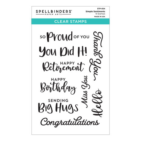 Spellbinders Simple Sentiments Clear Stamp (STP-054) (OUTLET)