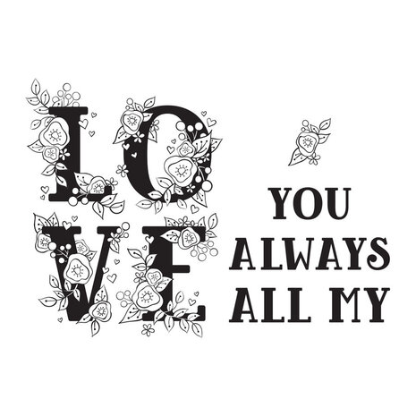 Spellbinders Love Block Clear Stamp (STP-019) (OUTLET) Spellbinders Love Block Clear Stamp (STP-019) (OUTLET)