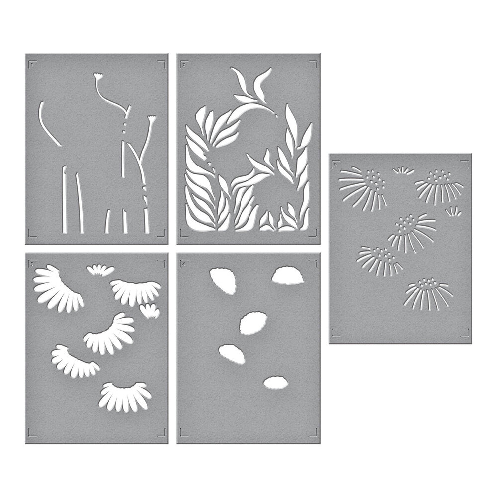 Spellbinders Coneflower Layered Stencil (STN-077) (OUTLET)