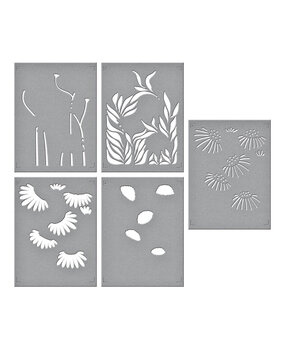 Spellbinders Coneflower Layered Stencil (STN-077) (OUTLET)
