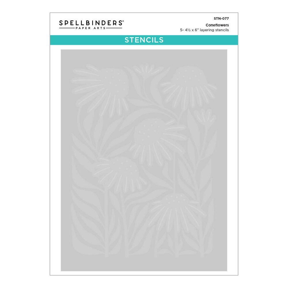 Spellbinders Coneflower Layered Stencil (STN-077) (OUTLET)