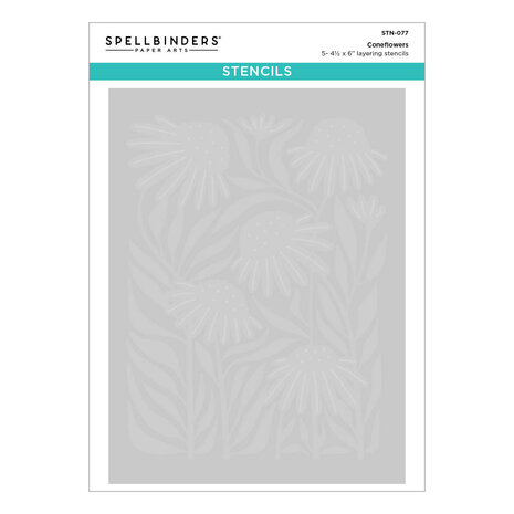 Spellbinders Coneflower Layered Stencil (STN-077) (OUTLET)