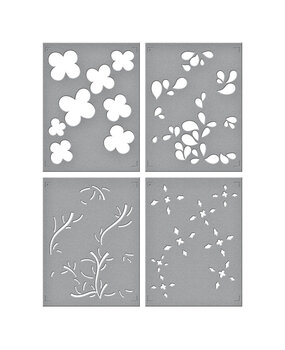 Spellbinders Blossoming Flowers Layered Stencil (STN-075) (OUTLET)