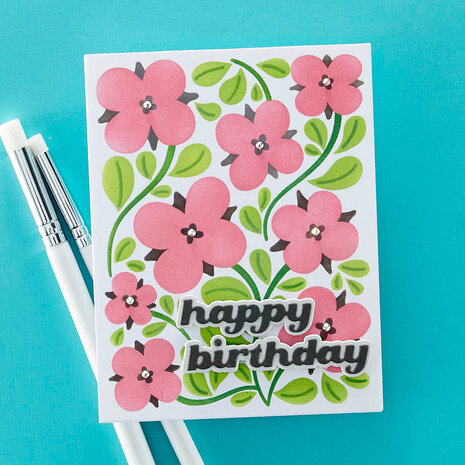 Spellbinders Blossoming Flowers Layered Stencil (STN-075) (OUTLET)