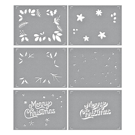 Spellbinders Layered Merry Christmas Foliage Stencils (STN-068) (OUTLET) Spellbinders Layered Merry Christmas Foliage Stencils (STN-068) (OUTLET)
