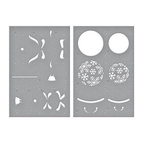Spellbinders Snowflake Ornaments Stencil (STN-065) (OUTLET) Spellbinders Snowflake Ornaments Stencil (STN-065) (OUTLET)