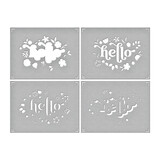Spellbinders Layered Floral Hello Stencils (STN-051) (OUTLET)