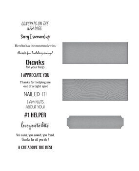 Spellbinders A Cut Above the Rest Sentiments Clear Stamp & Die Set (SDS-180) (OUTLET)