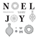 Spellbinders Big Holiday Words Clear Stamp & Die Set (SDS-179) (OUTLET)