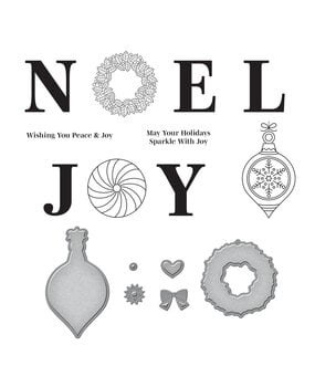 Spellbinders Big Holiday Words Clear Stamp & Die Set (SDS-179) (OUTLET)