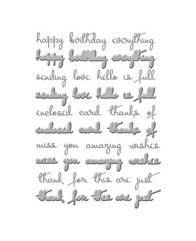 Spellbinders Thanks Enclosed Sentiments Etched Dies (S6-208) (OUTLET) Spellbinders Thanks Enclosed Sentiments Etched Dies (S6-208) (OUTLET)