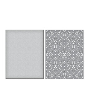 Spellbinders Stitched Petal Diamond Background Etched Dies (S5-529) (OUTLET)