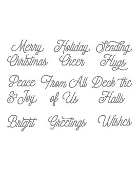 Spellbinders Mix & Match Holiday Greetings Etched Dies (S5-521) (OUTLET)