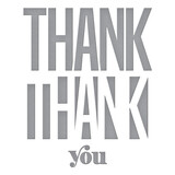 Spellbinders Be Bold Color Block Thank You Etched Dies (S5-477) (OUTLET)