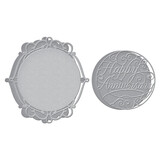 Spellbinders Happy Anniversary Vignette Etched Dies (S5-458) (OUTLET)