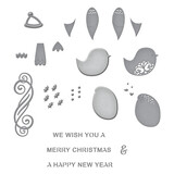 Spellbinders Sugarplum Tweets Etched Dies (S4-1244) (OUTLET)