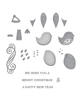 Spellbinders Sugarplum Tweets Etched Dies (S4-1244) (OUTLET)