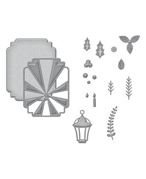 Spellbinders Holiday Label Motifs Etched Dies (S4-1239) (OUTLET)