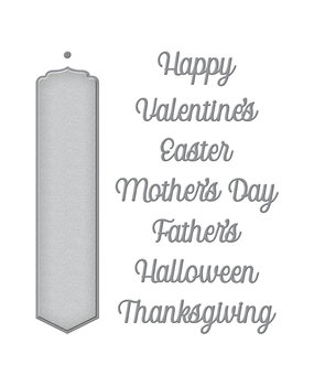 Spellbinders Merry Everything Words Etched Dies (S4-1205) (OUTLET)