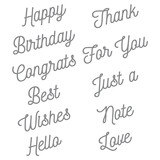 Spellbinders Smooth Lines Mix & Match Sentiments Etched Dies (S4-1168) (OUTLET)
