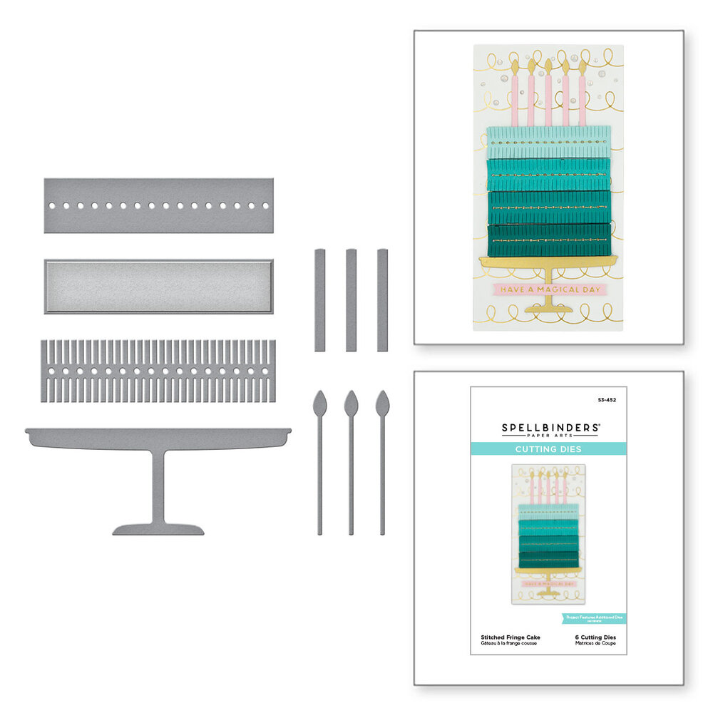 Spellbinders Stitched Fringe Cake Etched Dies (S3-452) (OUTLET) Spellbinders Stitched Fringe Cake Etched Dies (S3-452) (OUTLET)
