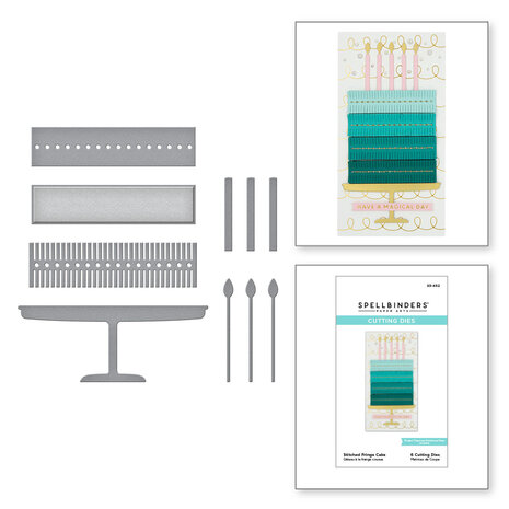 Spellbinders Stitched Fringe Cake Etched Dies (S3-452) (OUTLET) Spellbinders Stitched Fringe Cake Etched Dies (S3-452) (OUTLET)