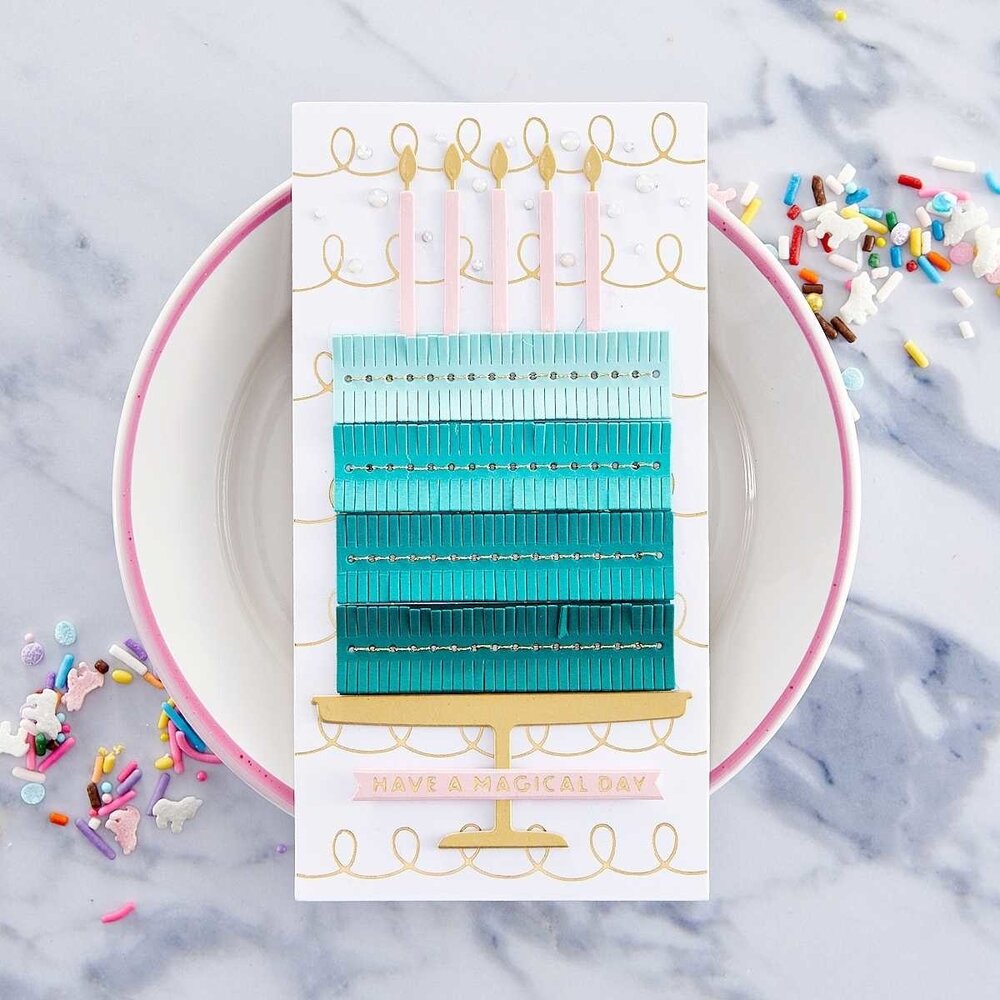 Spellbinders Stitched Fringe Cake Etched Dies (S3-452) (OUTLET) Spellbinders Stitched Fringe Cake Etched Dies (S3-452) (OUTLET)