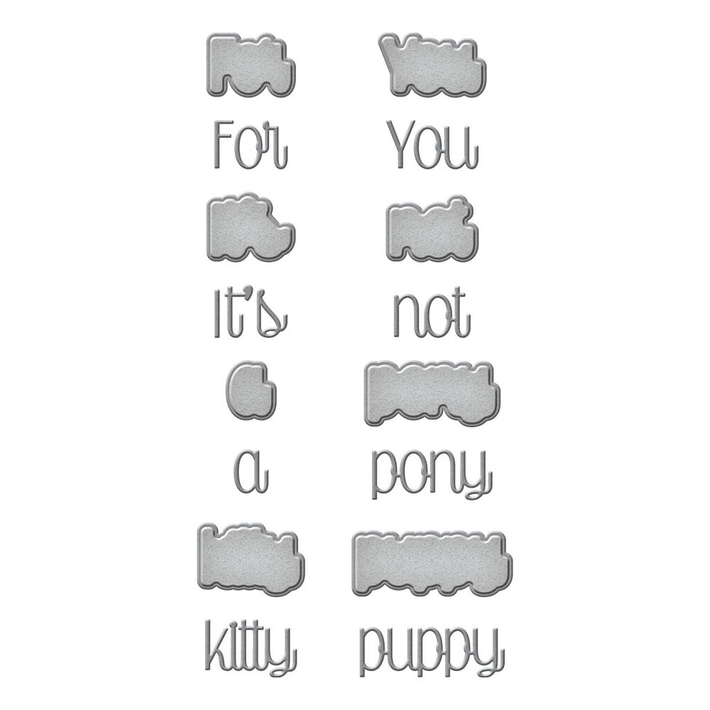 Spellbinders It's Not a Puppy Etched Dies (S2-349) (OUTLET) Spellbinders It's Not a Puppy Etched Dies (S2-349) (OUTLET)