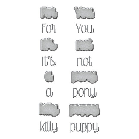 Spellbinders It's Not a Puppy Etched Dies (S2-349) (OUTLET) Spellbinders It's Not a Puppy Etched Dies (S2-349) (OUTLET)